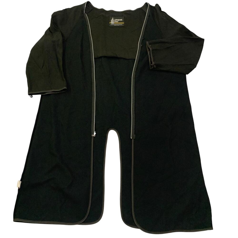 London Fog Mens Trench Coat 44 Reg. Olive Green Lined Double Breasted Old Money - Picture 16 of 16